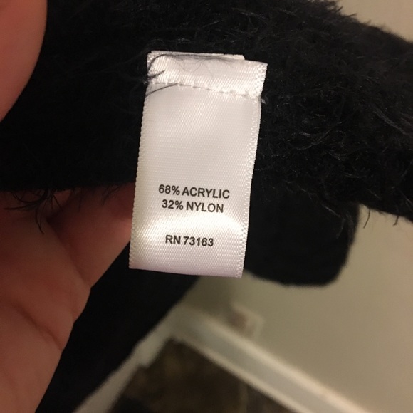 Cable & Gauge Black Fuzzy Open Front Cardigan M - Picture 7 of 8